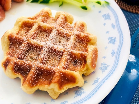 ★朝食★バナナワッフル